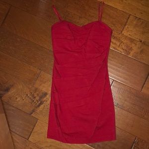 Red spaghetti strap/strapless mini dress worn 1nc